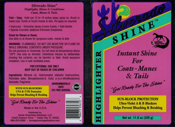 Horse Shine Highlighter Conditioner for Coat, Mane & Tail by Silverado-Label