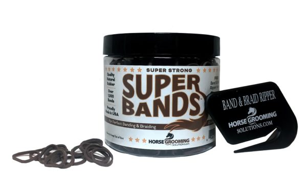 Horse Hair Rubber Bands for Braiding & Banding SuperBands, Natural Bands by Healthy HairCare-Chestnut/Brown