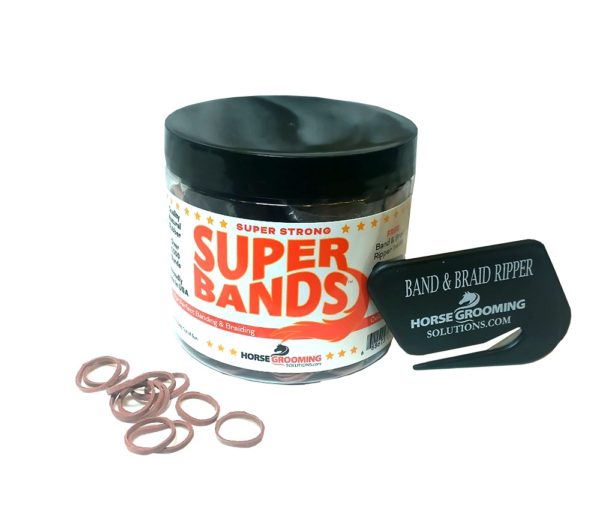 Horse Hair Rubber Bands for Braiding & Banding SuperBands, Natural Bands by Healthy HairCare-Sorrel