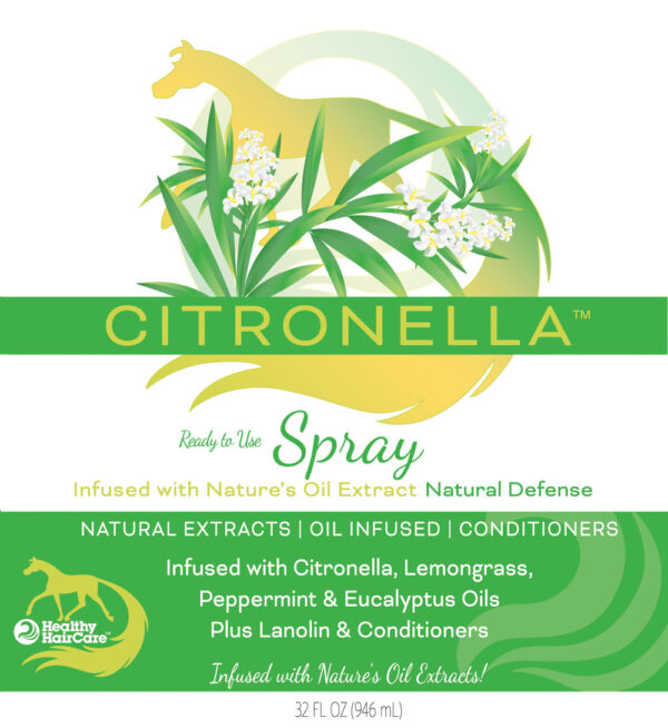 Citronella Horse Spray 32 oz label front Panel